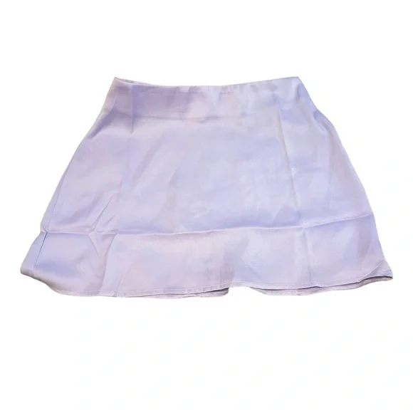 WeWoreWhat Satin Charmeuse Mini Slip Skirt Heather Purple NWT Size M - Picture 5 of 6